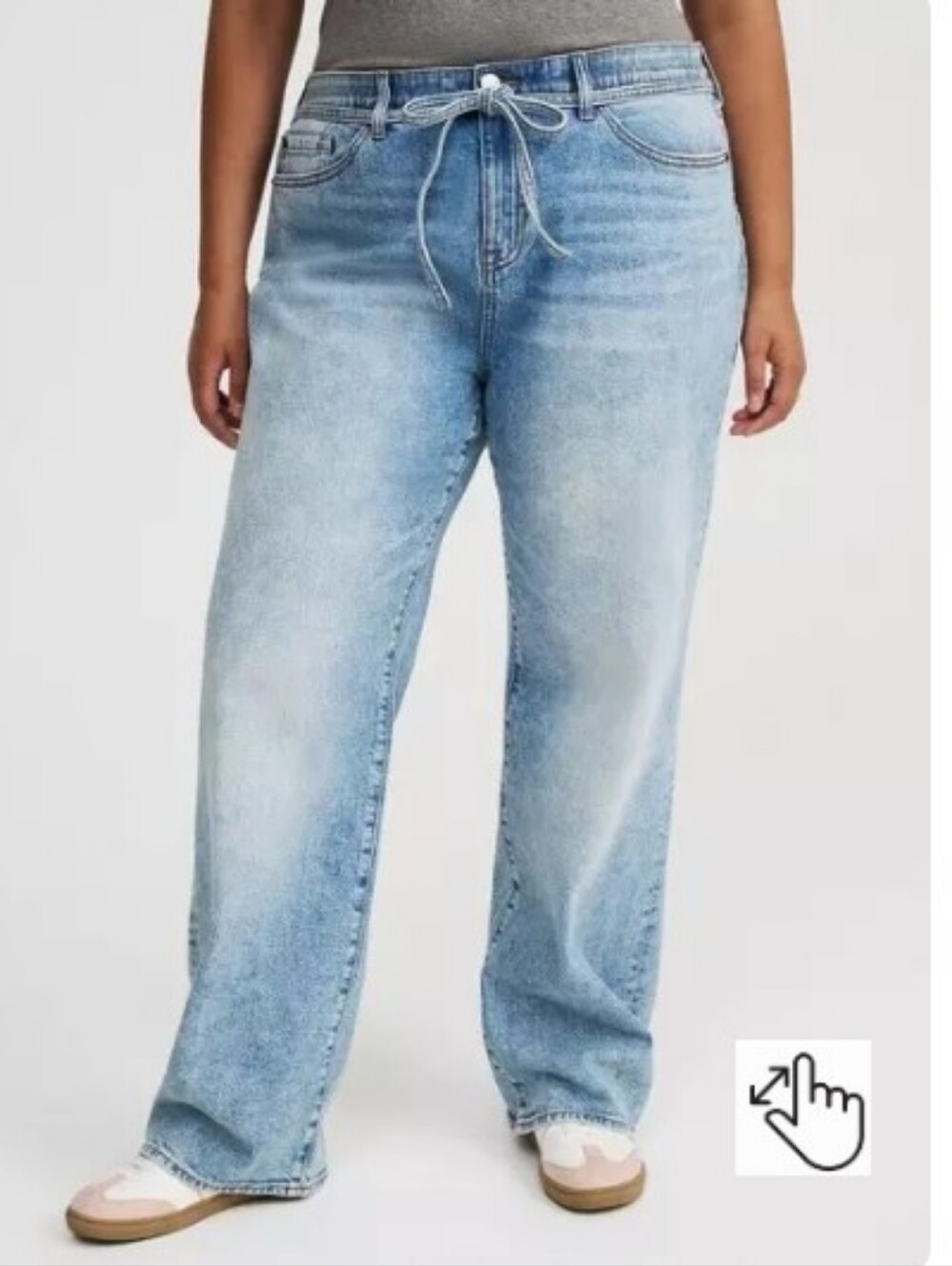 Torrid  High-Rise Baggy Tie-Waist Jean